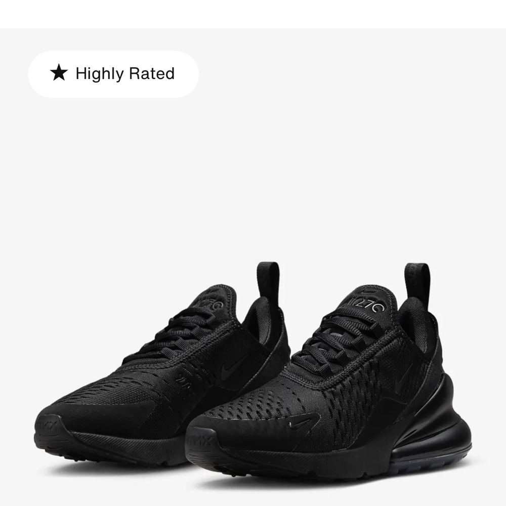 Black Nike air women size 8 they run small excellent minor hole near tow